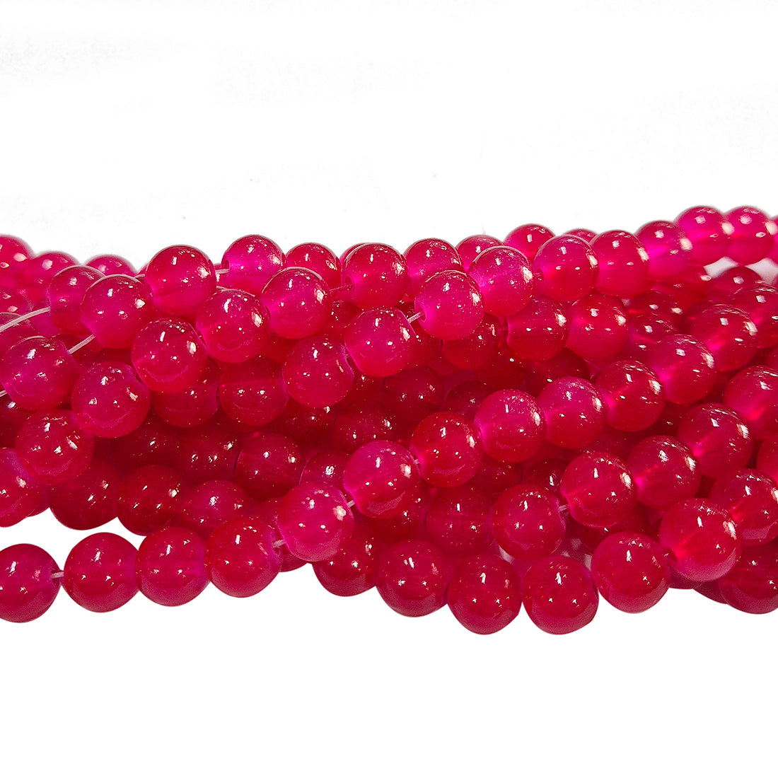 2 Strands, 6MM Round Imitation Jade Glass Beads Strands, Jelly Style Glass Spacer Beads for Jewelry Making, each 31~32 Inches