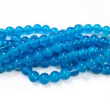 2 Strands, 6MM Round Imitation Jade Glass Beads Strands, Jelly Style Glass Spacer Beads for Jewelry Making, each 31~32 Inches