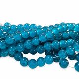 2 Strands, 6MM Round Imitation Jade Glass Beads Strands, Jelly Style Glass Spacer Beads for Jewelry Making, each 31~32 Inches