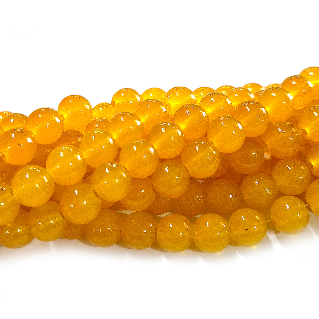 2 Strands, 6MM Round Imitation Jade Glass Beads Strands, Jelly Style Glass Spacer Beads for Jewelry Making, each 31~32 Inches