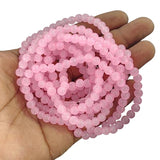 2 Strands, 6MM Round Imitation Jade Glass Beads Strands, Jelly Style Glass Spacer Beads for Jewelry Making, each 31~32 Inches, 1 strand/line approx 140 beads (total 280 beads)