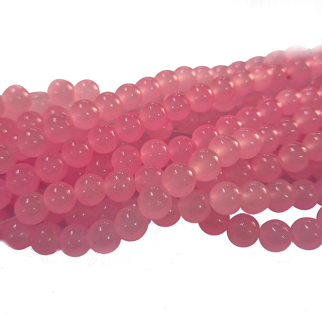 2 Strands, 6MM Round Imitation Jade Glass Beads Strands, Jelly Style Glass Spacer Beads for Jewelry Making, each 31~32 Inches