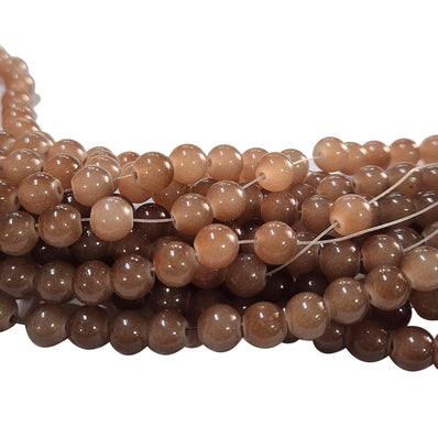 2 Strands, 6MM Round Imitation Jade Glass Beads Strands, Jelly Style Glass Spacer Beads for Jewelry Making, each 31~32 Inches, 1 strand/line approx 140 beads (total 280 beads)