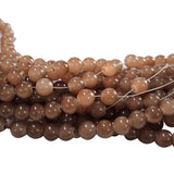 2 Strands, 6MM Round Imitation Jade Glass Beads Strands, Jelly Style Glass Spacer Beads for Jewelry Making, each 31~32 Inches