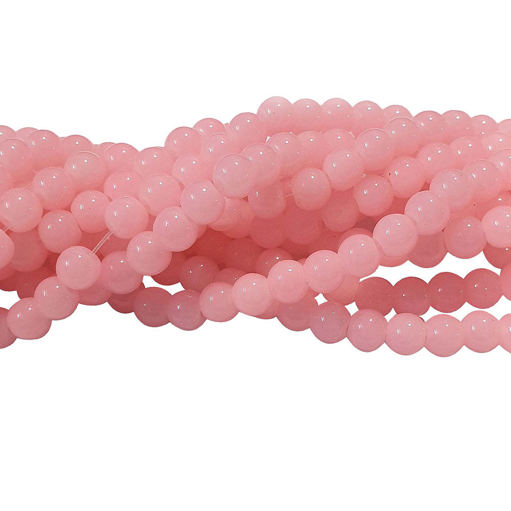 2 Strands, 6MM Round Imitation Jade Glass Beads Strands, Jelly Style Glass Spacer Beads for Jewelry Making, each 31~32 Inches