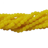 2 Strands, 6MM Round Imitation Jade Glass Beads Strands, Jelly Style Glass Spacer Beads for Jewelry Making, each 31~32 Inches