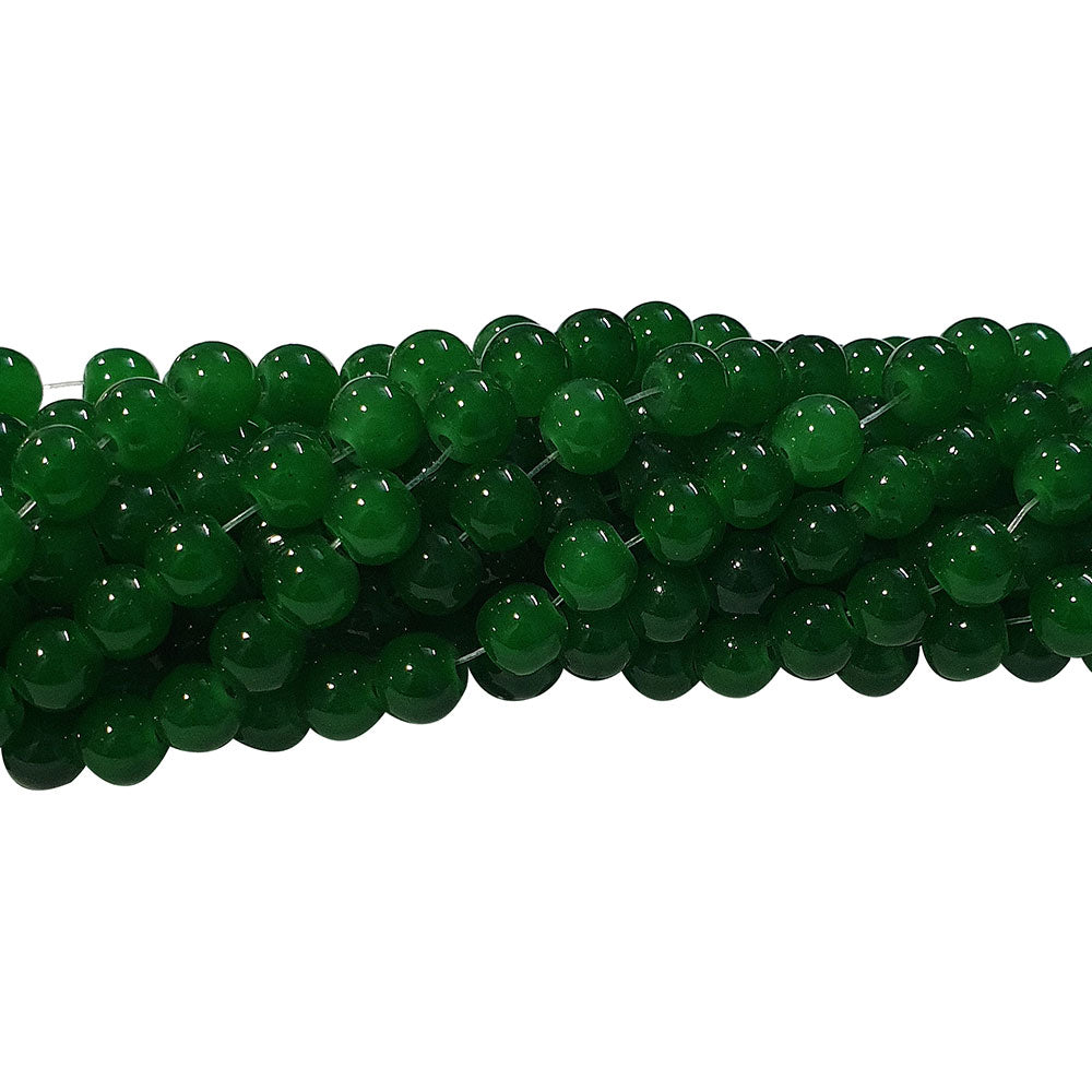 2 Strands, 6MM Round Imitation Jade Glass Beads Strands, Jelly Style Glass Spacer Beads for Jewelry Making, each 31~32 Inches