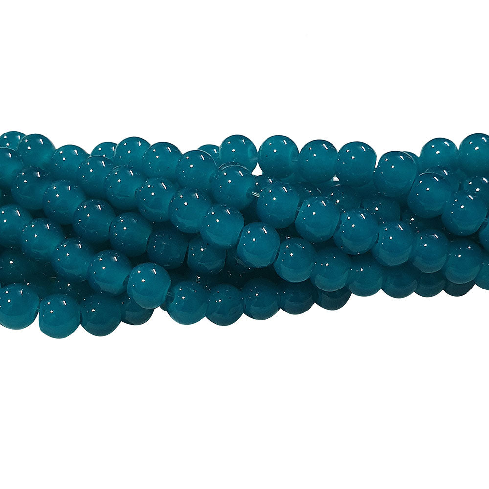 2 Strands, 6MM Round Imitation Jade Glass Beads Strands, Jelly Style Glass Spacer Beads for Jewelry Making, each 31~32 Inches