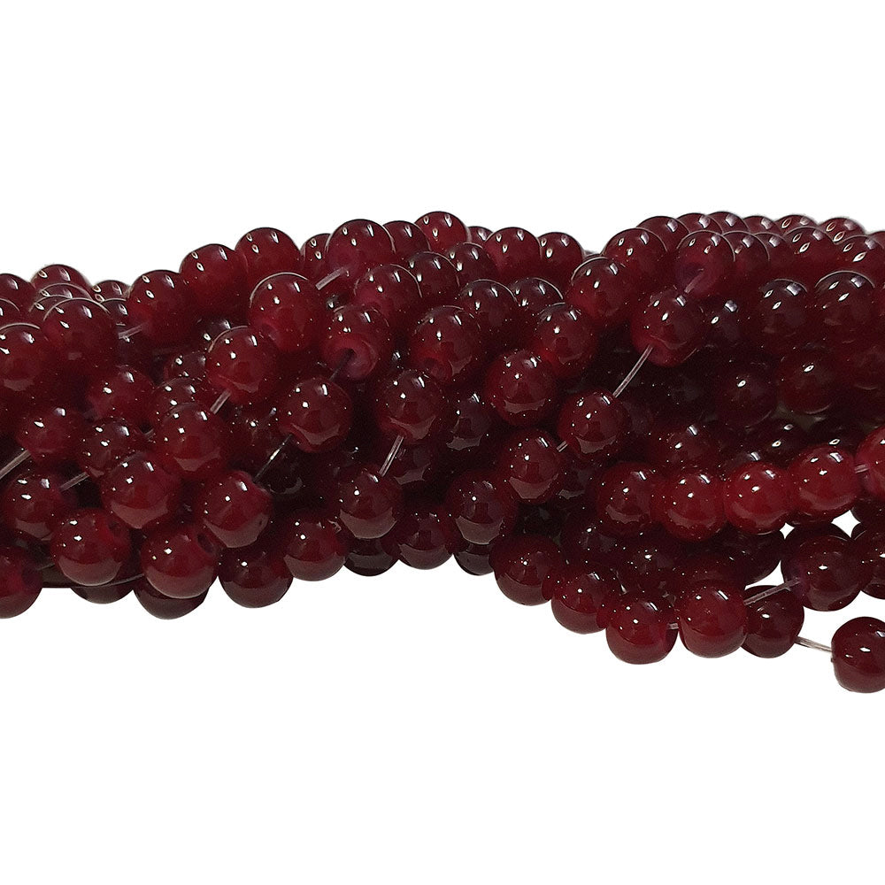 2 Strands, 6MM Round Imitation Jade Glass Beads Strands, Jelly Style Glass Spacer Beads for Jewelry Making, each 31~32 Inches