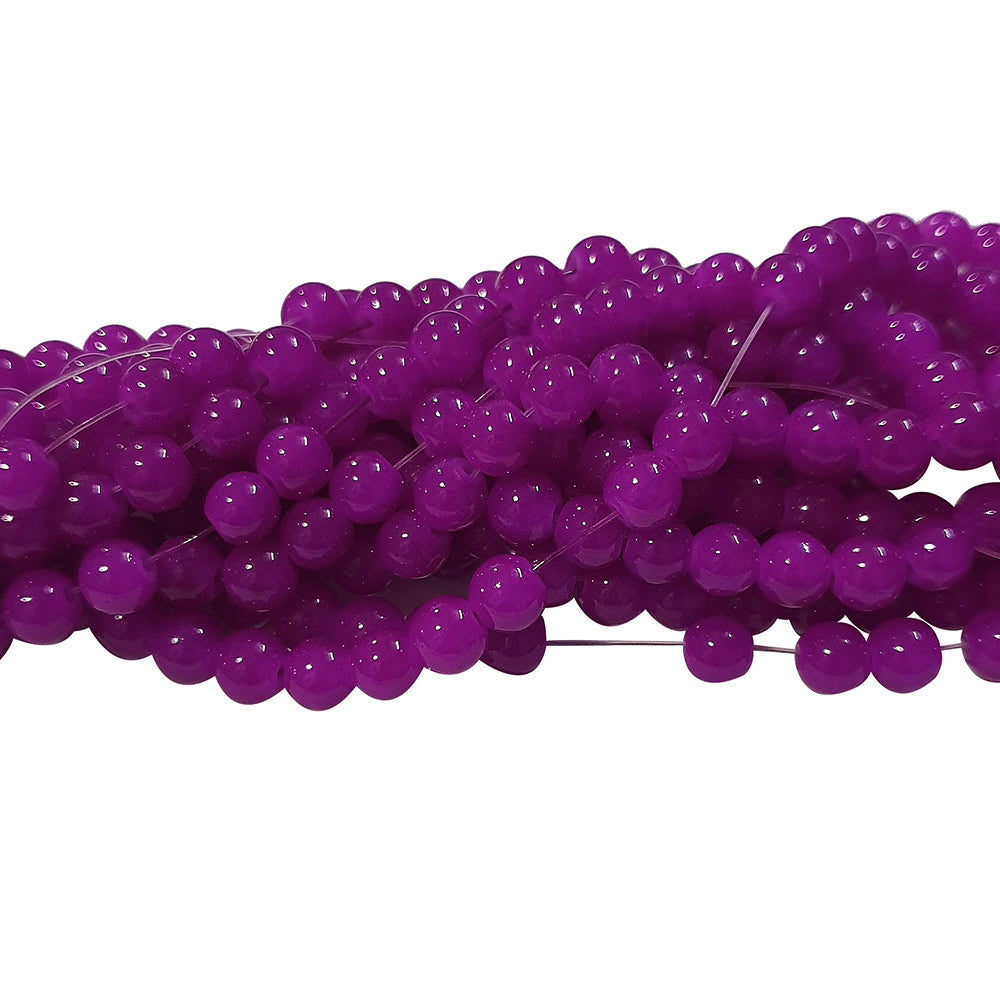 2 Strands, 6MM Round Imitation Jade Glass Beads Strands, Jelly Style Glass Spacer Beads for Jewelry Making, each 31~32 Inches