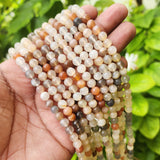AA QUALITY' MULTI MOON STONE' SEMI-PRECIOUS BEADS, SOLD BY STRAND ABOUT 15" ABOUT (48-50) BEADS' SIZE 6.5-7 MM APPROX