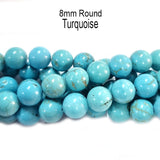 8mm Turquoise Sold in a line