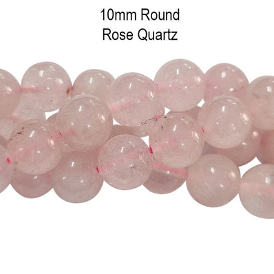 10mm Rose Quartz Smooth Round  Per Line