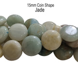 15mm Coin Jade About 26 beads