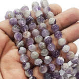 AFRICAN AMETHYST 'SEMI PRECIOUS BEADS 8 MM ROUND'45-46 BEADS APPROX' SOLD BY PER LINE PACK