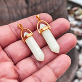 1 PIECE PACK' PENCIL TOWER JADE GEMSTONE PENDANT