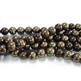 Pyrite Stone 8mm Semi Precious Round Beads with smooth polish and rich natural (Authentic)  perfect for bracelets, malas, and premium DIY jewelry projects. Sold Per Line  48~49 beads