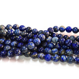 Lapiz 6mm Semi Precious Round Beads with smooth polish and rich natural (Authentic)  perfect for bracelets, malas, and premium DIY jewelry projects. Sold Per Line  60 beads
