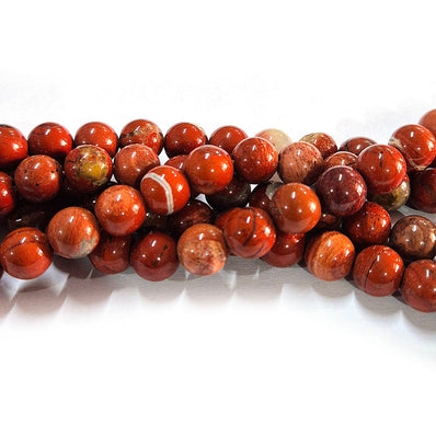 Red Jasper 8mm Semi Precious Round Beads with smooth polish and rich natural (Authentic)  perfect for bracelets, malas, and premium DIY jewelry projects. Sold Per Line  45 beads