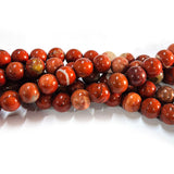 Red Jasper 8mm Semi Precious Round Beads with smooth polish and rich natural (Authentic)  perfect for bracelets, malas, and premium DIY jewelry projects. Sold Per Line  45 beads