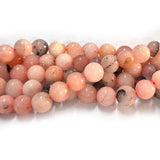 Pink Opal 8mm Semi Precious Round Beads with smooth polish and rich natural (Authentic)  perfect for bracelets, malas, and premium DIY jewelry projects. Sold Per Line  45 beads