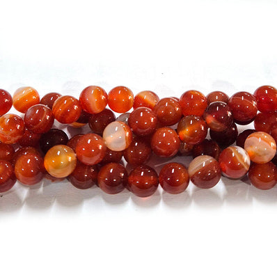 Red Onyx  8mm Semi Precious Round Beads with smooth polish and rich natural (Authentic)  perfect for bracelets, malas, and premium DIY jewelry projects. Sold Per Line  47~48 beads
