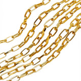 5x9mm Gold Cut Iron Alloy Chain – Approx. 1 Meter for Jewellery Making