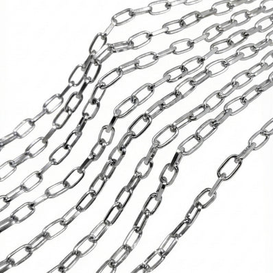 5x9mm Nickel Silver Cut Iron Alloy Chain – Approx. 1 Meter for Jewellery Making