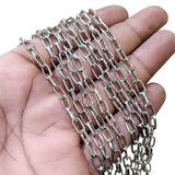 5x9mm Nickel Silver Cut Iron Alloy Chain – Approx. 1 Meter for Jewellery Making