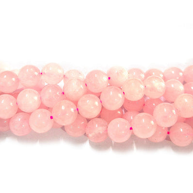 Rose Quartz, 8mm Round Gemstone Beads Per Line Approx 46 Beads