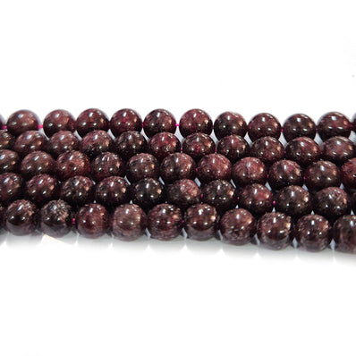 6mm Garnet Round Gemstone Beads Per Line Approx 70 Beads