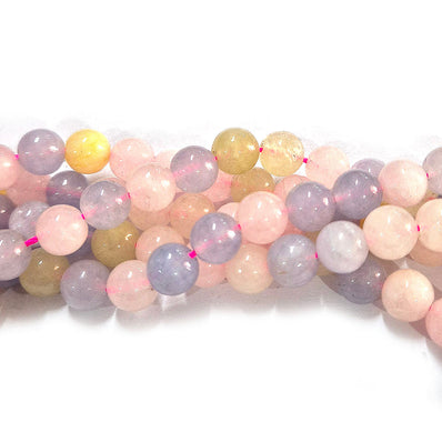 8mm Round Gemstone Beads Morganite Natural  Per Line Approx 50 Beads