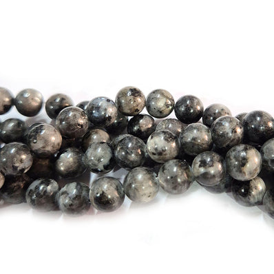 8mm Round Gemstone Beads, Larvikite Beads Per Line Approx 47 Beads
