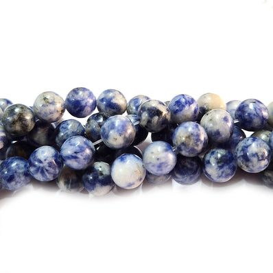 8mm Round Gemstone Beads Lapiz Per Line Approx 45 Beads