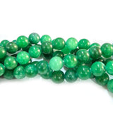 8mm Round Gemstone Beads, Green Onyx Per Line Approx 48 Beads