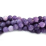 8mm Round Gemstone Beads, Purple Jade Per Line Approx 47 Beads