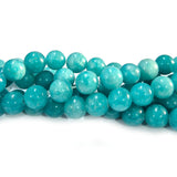 8mm Round Gemstone Beads, Aqua Agate Per Line Approx 47 Beads
