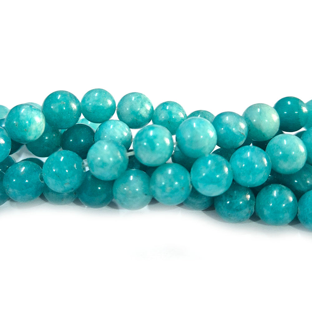 8mm Round Gemstone Beads, Aqua Agate Per Line Approx 47 Beads