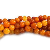 8mm Round Gemstone Beads, Orange Agate Per Line Approx 47 Beads
