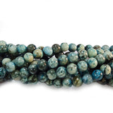 Blue Impression Jasper 6mm Round Gemstone Beads Sold Per Line Approx  60~65 beads