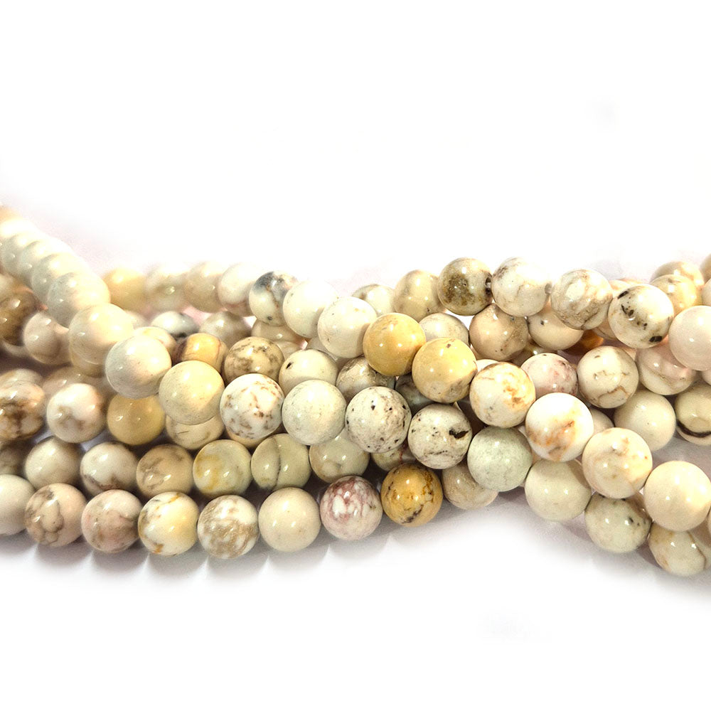 Fossil Jasper 6mm Round Gemstone Beads Sold Per Line Approx  60~65 beads