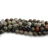 Indian Bloodstone 6mm Round Gemstone Beads Sold Per Line Approx  60~65 beads