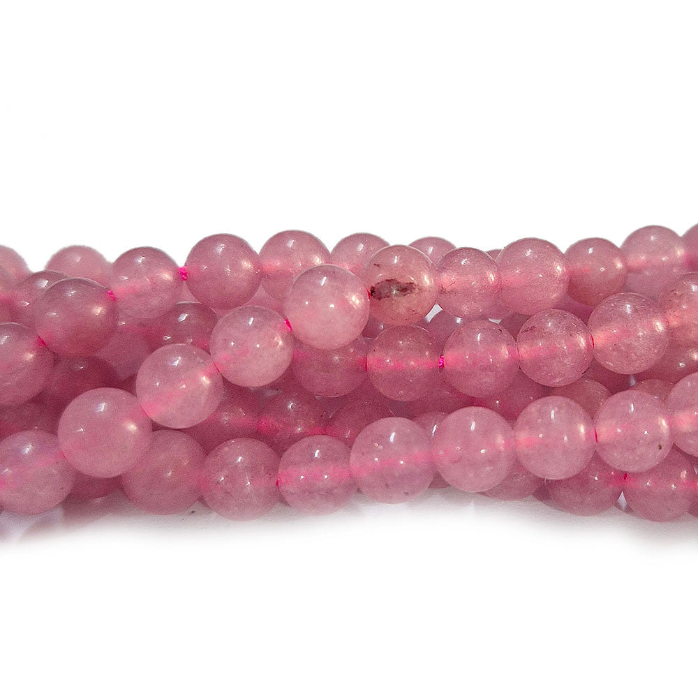 Rose Quartz 6mm Round Gemstone Beads Sold Per Line Approx  60~65 beads