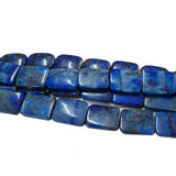 Lapis Lazuli Stone Beads Flat Pillow Rectangle Shape Natural Fine Quality Beads Sold Per Line Approx. 22 Beads The Beads Size Approximately 13x19 MM