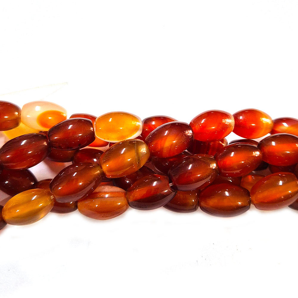 Carnelian Stone Beads Oval Shape Natural Fine Quality Beads Sold Per Line Approx. 32 Beads The Beads Size Approximately 8x12 MM