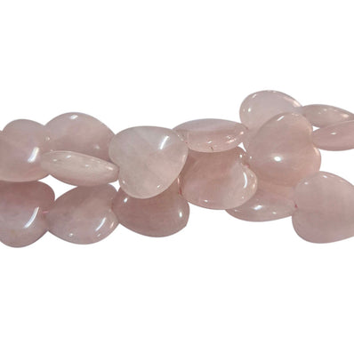 Rose Quartz Stone Beads Heart Shape Natural Fine Quality Beads Sold Per Line Approx. 22 Beads The Beads Size Approximately 18 MM