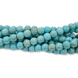 6mm Howlite Turquoise Beads, Sold Per line about 65 beads