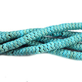 6x3mm Turquoise Howlite Heishi Shape Semi Precious Beads (Zig-Zag Cut) Sold Per line about 150 beads