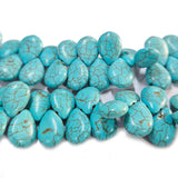 12x18mm, Drop side hole Howlite Turquoise beads, Sold Per Line about 70 beads
