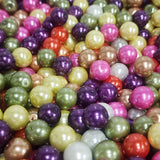 100 PIECES PACK' 12 MM APPROX SIZE' ASSORTED MIX PACK OF COLORFUL ROUND SHAPE GLASS PEARL BEADS